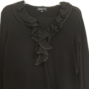 Jones New York Signature Ruffle Front Blouse - XL